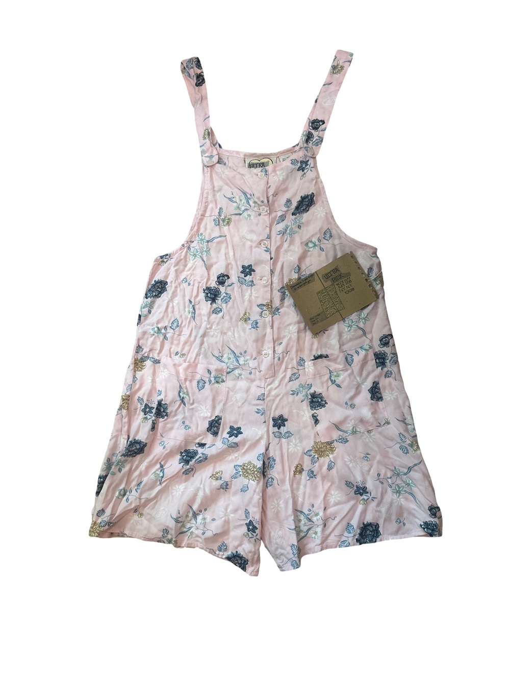Ultra Pink Floral Pink Romper One-Piece